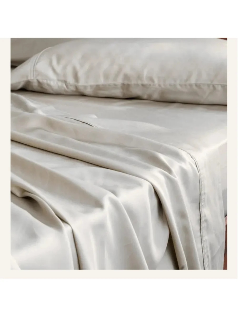 Olive & Crate 100% EUCALYPTUS TENCEL-QUEEN Sheet Set Taupe Sand